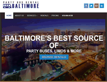 Tablet Screenshot of partybusrentalbaltimore.com